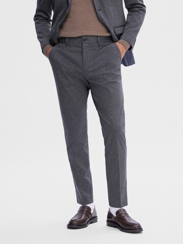 Coupe slim Pantalon 'AITOR' SELECTED HOMME en bleu : devant