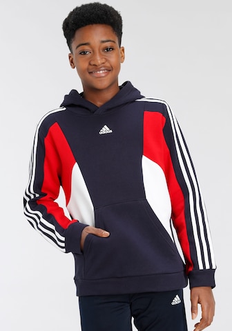 ADIDAS SPORTSWEAR Athletic Sweatshirt 'Colorblock 3-Stripes' in Blue: front