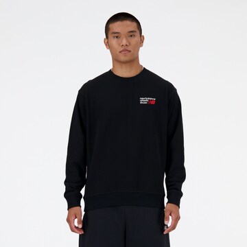 new balance Sweatshirt 'Athletics Premium' in Zwart: voorkant