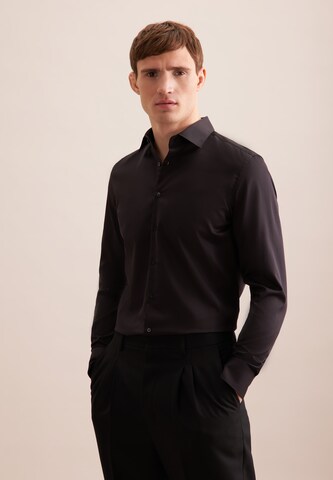 Coupe slim Chemise 'Smart Classic' SEIDENSTICKER en noir : devant