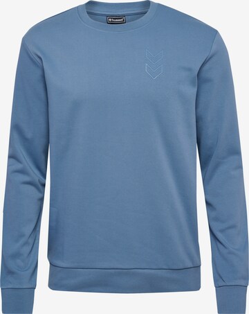 Hummel Sportsweatshirt in Blauw: voorkant