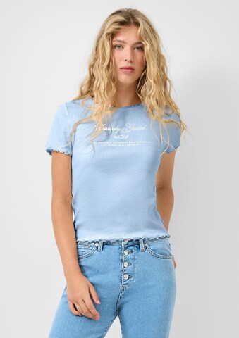 T-shirt QS en bleu : devant
