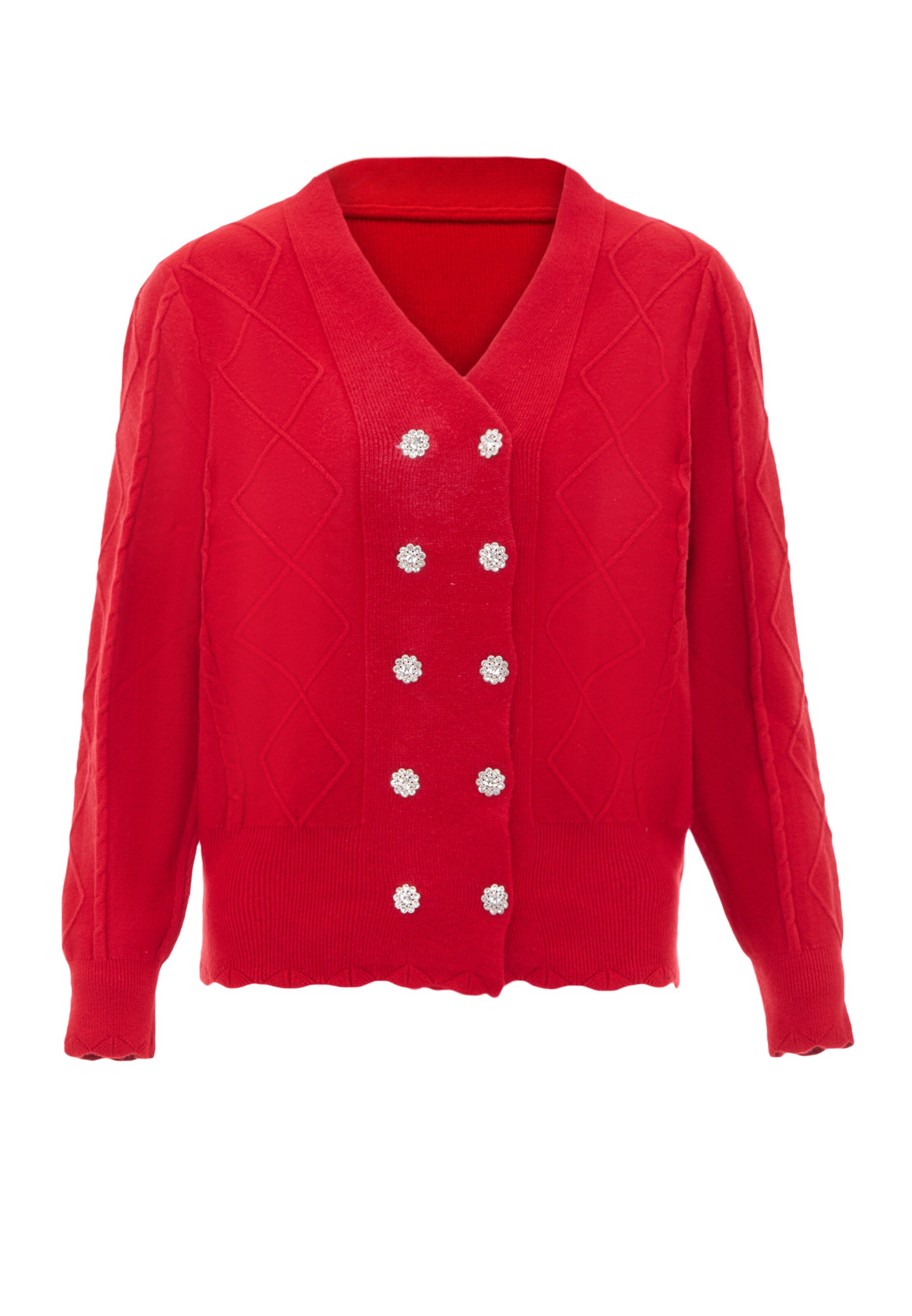 carato Knit cardigan in Red: front