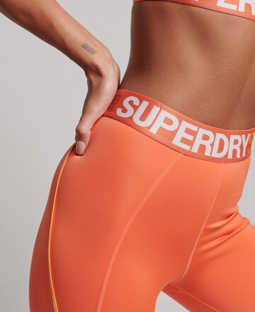 Superdry Skinny Sportovní kalhoty – oranžová