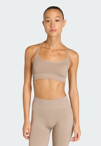 ADIDAS PERFORMANCE - Bustier Sujetador deportivo 'Essentials' en marrón: frente