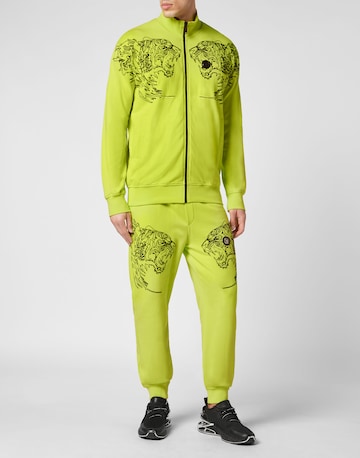 Plein Sport Sweat jacket 'Tiger' in Yellow