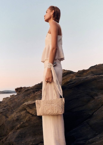 MANGO Shoulder Bag 'Espa' in White: front
