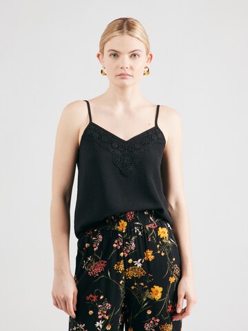 Top 'PCTIFFANY' di PIECES in nero: frontale