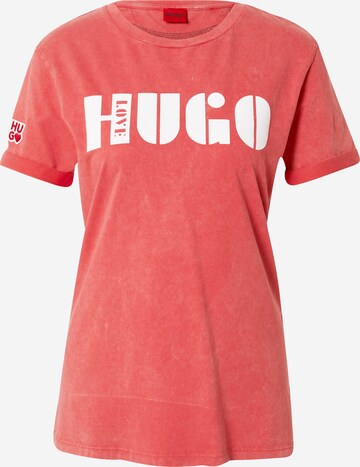 Tricou 'Dibiusa' de la HUGO pe roșu: față