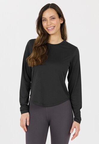 Athlecia Langarmshirt Doja in Schwarz: Vorderseite