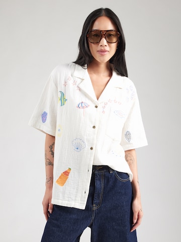 Chemisier TOPSHOP en blanc : devant