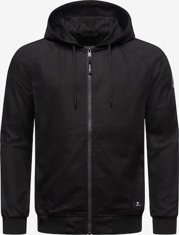 Ragwear Prehodna jakna 'Garoo' | črna barva: sprednja stran