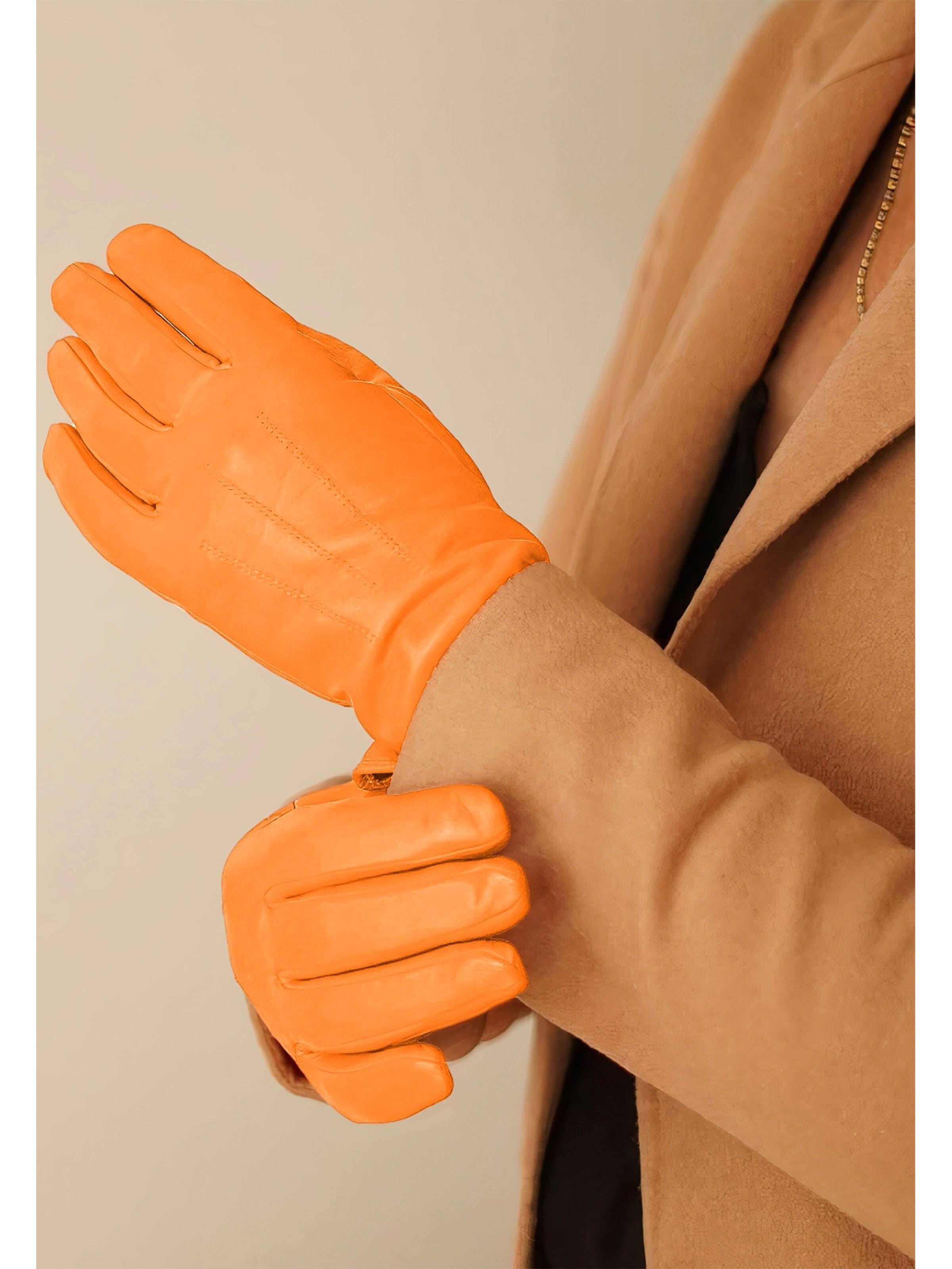KESSLER Full Finger Gloves in Orange