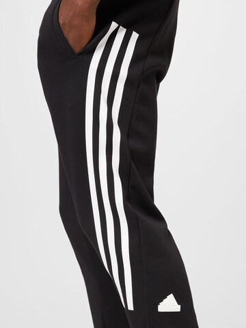 ADIDAS SPORTSWEAR Tapered Workout Pants 'Future Icons 3-Stripes' in Black