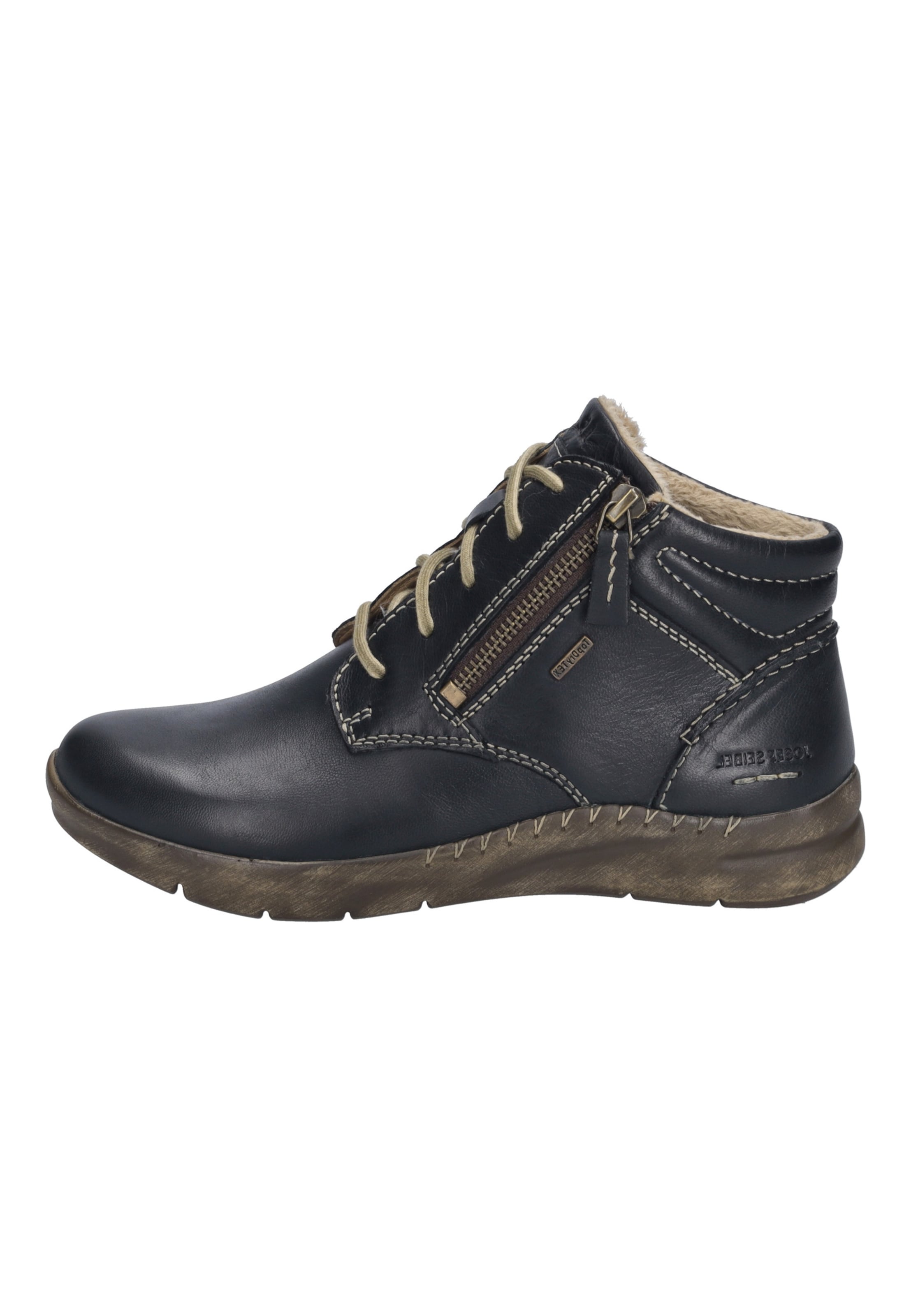 JOSEF SEIBEL Lace-Up Boots 'Conny 52' in Black: front