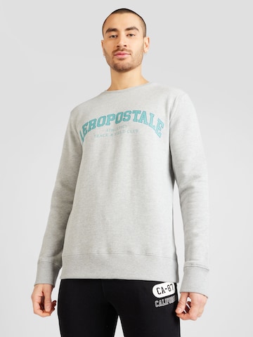 Sweat-shirt 'TRACK & FIELD' AÉROPOSTALE en gris : devant