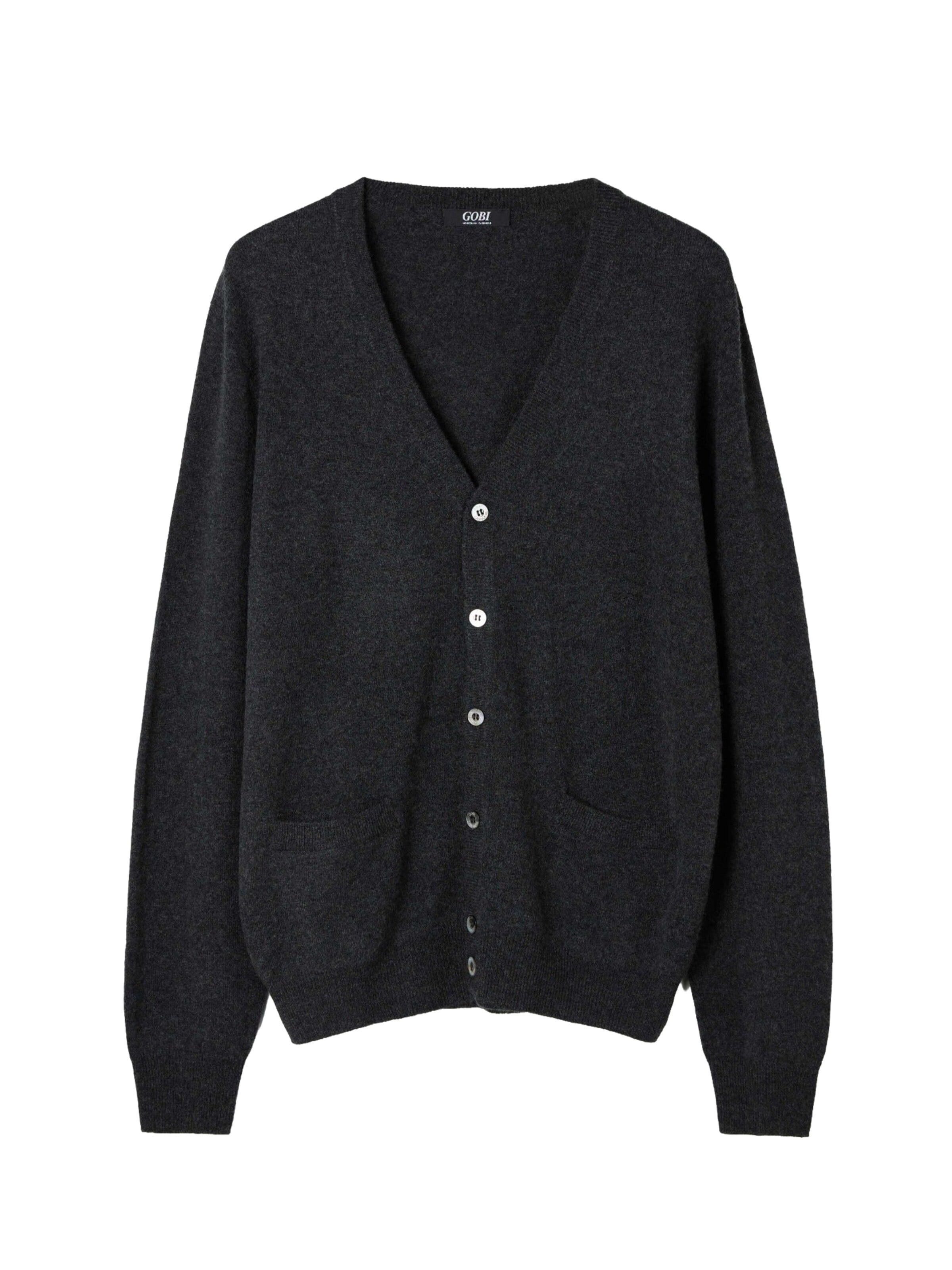 GOBI Cashmere Kofta i grå: framsida