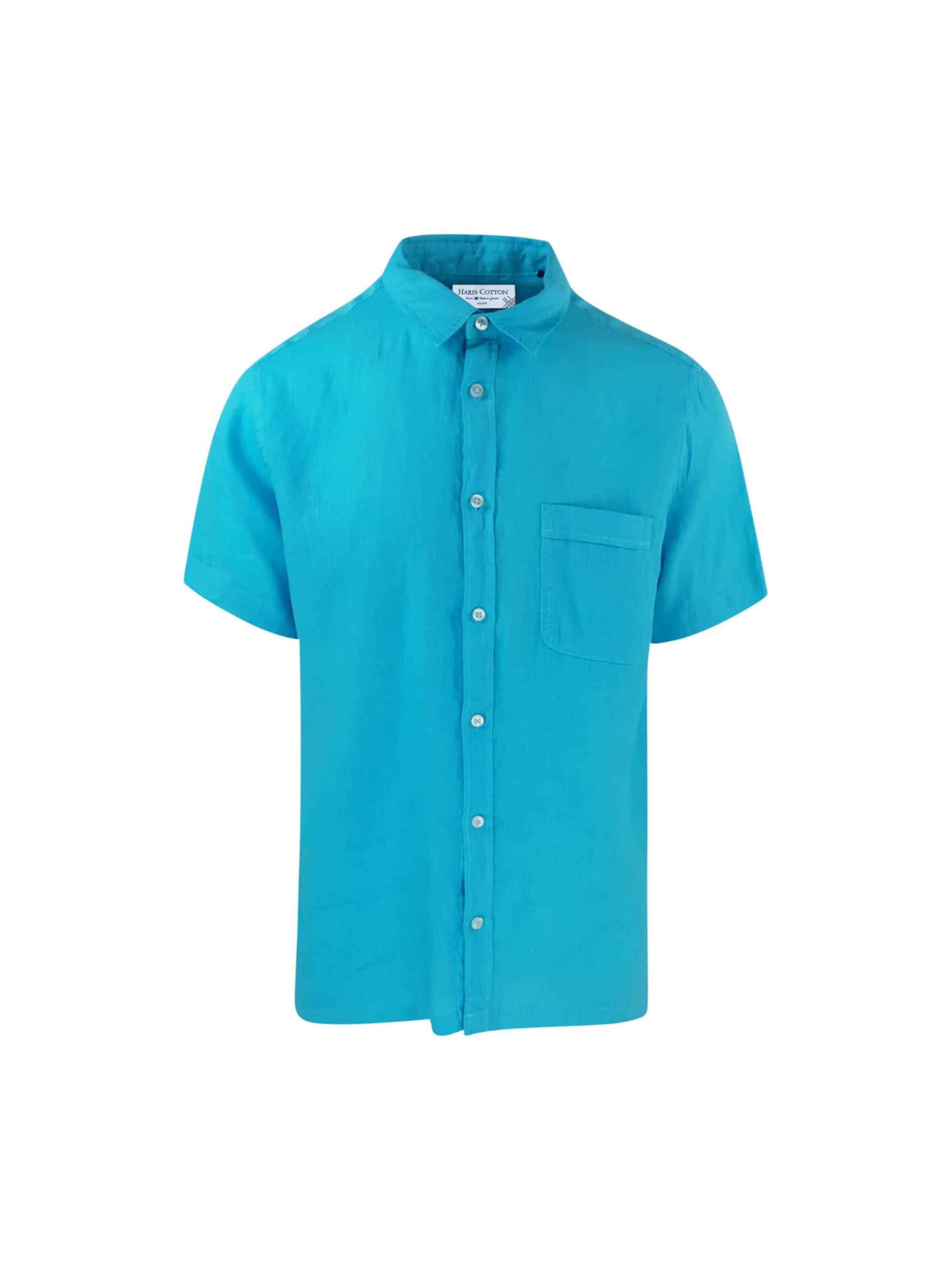 Haris Cotton T-Shirt 'Haris Cotton' en azur, Vue avec produit