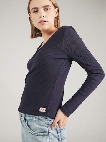 LEVI'S ® Tričko 'Dry Goods Waffle Henley' – modrá