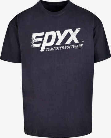 F4NT4STIC T-Shirt 'EPYX Logo Retro Gaming SEVENSQUARED' in Blau: predná strana