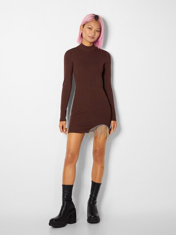 Bershka Knit dress in Brown