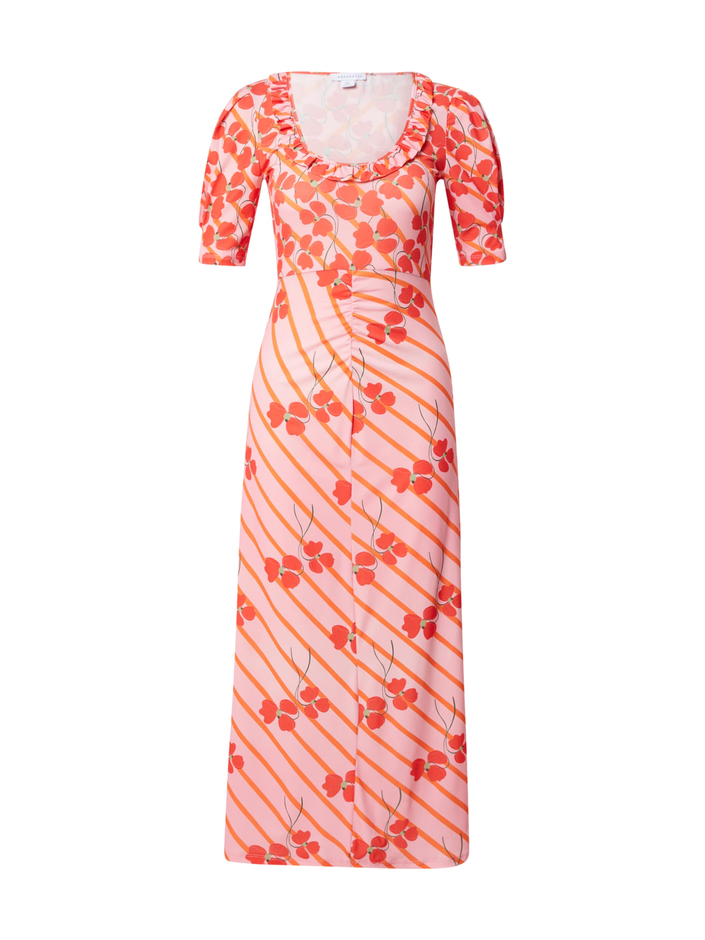 Warehouse Платье в Ярко-розовый: спереди