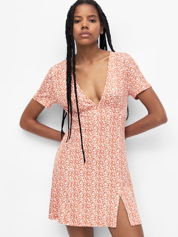 Robe Pull&Bear en orange : devant