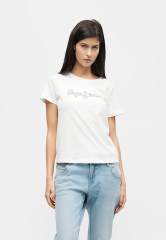 balta Pepe Jeans Marškinėliai: priekis