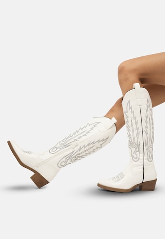 Stivale da cowboy di Salinyang in bianco