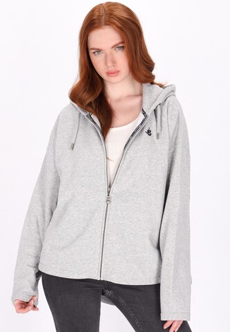 DreiMaster Vintage Zip-Up Hoodie in Grey: front