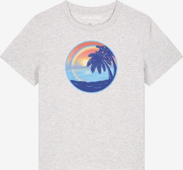 T-shirt ' Sunset Rainbow ' Watapparel en blanc : devant