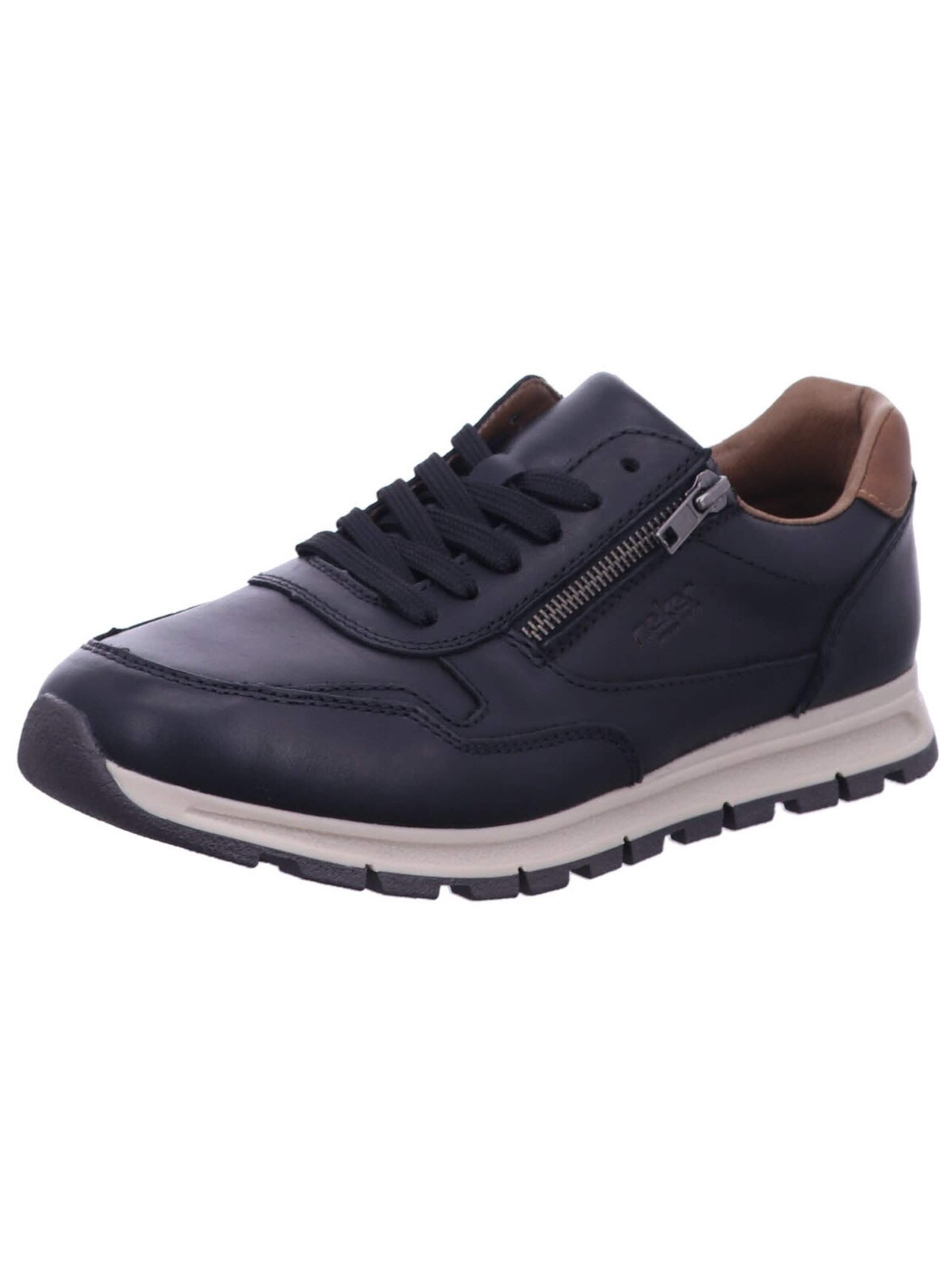 Rieker Sneaker low 'Sneaker Herren B0504 00 Leder-Mix in schwarz'‌‌‌‌‌ in Schwarz: Vorderseite