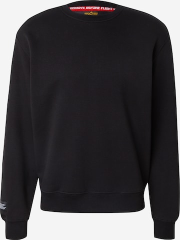 Sweat-shirt ALPHA INDUSTRIES en noir : devant