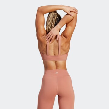 ADIDAS PERFORMANCE Bustier Urheilurintaliivit 'Coreflow Luxe Studio' värissä ruskea