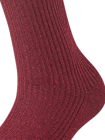 FALKE Socks 'Shiny Rib' in Red