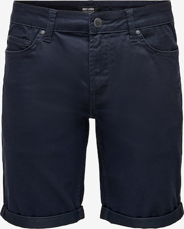 Only & Sons Regular Shorts 'Ply' in Blau: predná strana