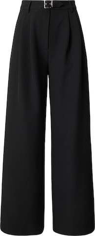 Hoermansederregular Hlače s naborima - crna boja: prednji dio