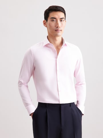 Coupe slim Chemise business 'Schwarze Rose' SEIDENSTICKER en rose : devant