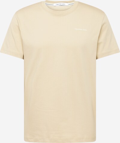 Marškinėliai iš Calvin Klein Jeans, spalva – pastelinė geltona / balta, Prekių apžvalga