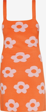 MYMO Pletené šaty - oranžová