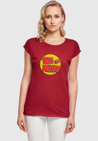 ABSOLUTE CULT T-Shirt 'Tom and Jerry - Circle' in Rot: Vorderseite