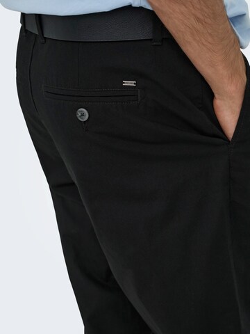 Only & Sons Loose fit Chino Pants 'ONSLAGO' in Black