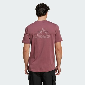 ADIDAS TERREX Functioneel shirt 'Mountain' in Rood: voorkant