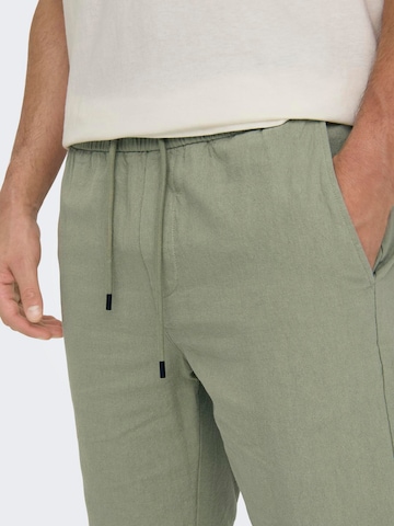 Only & Sons Regular Pants 'Linus' in Green