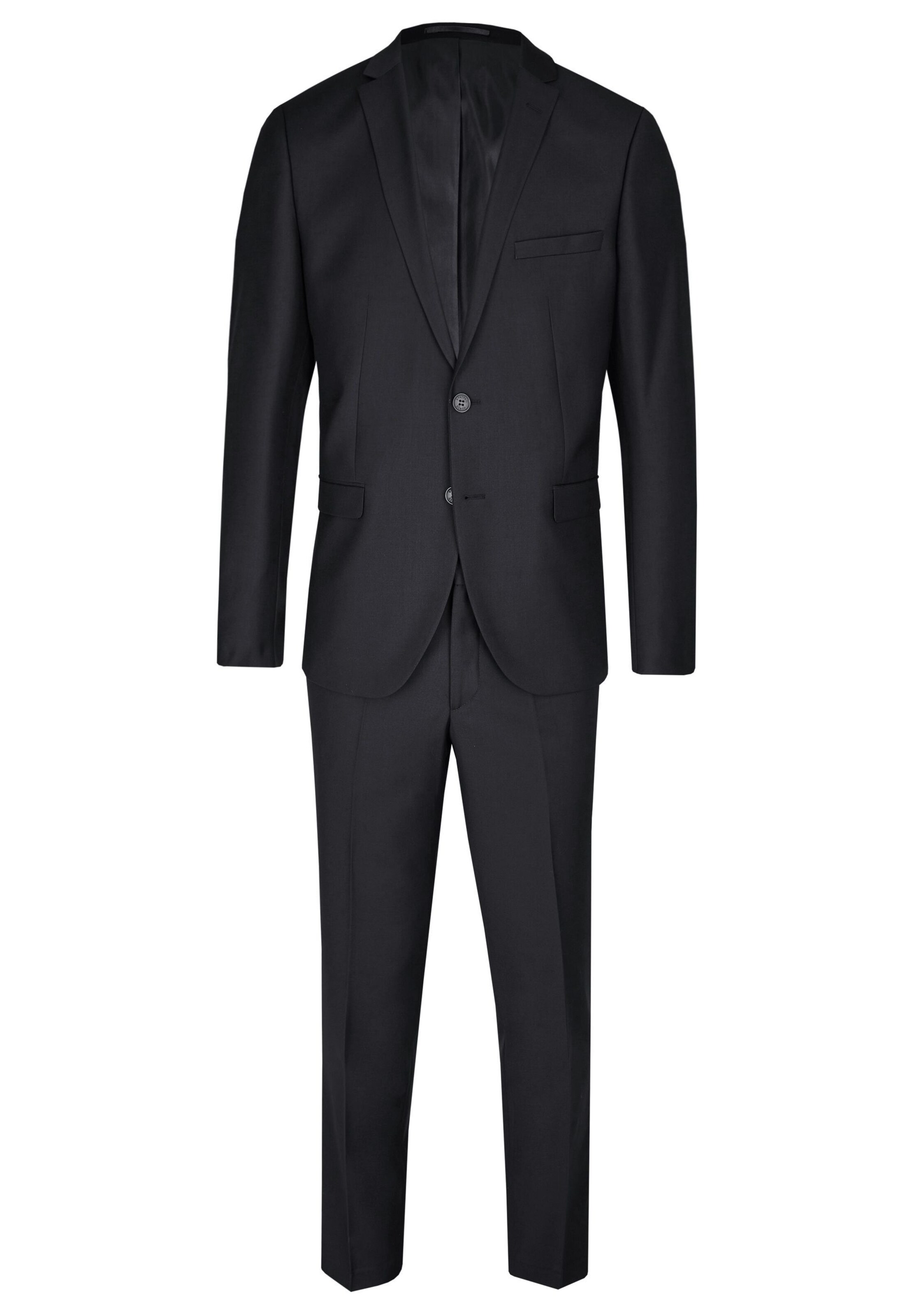 Steffen Klein Slimfit Pak in Zwart: voorkant