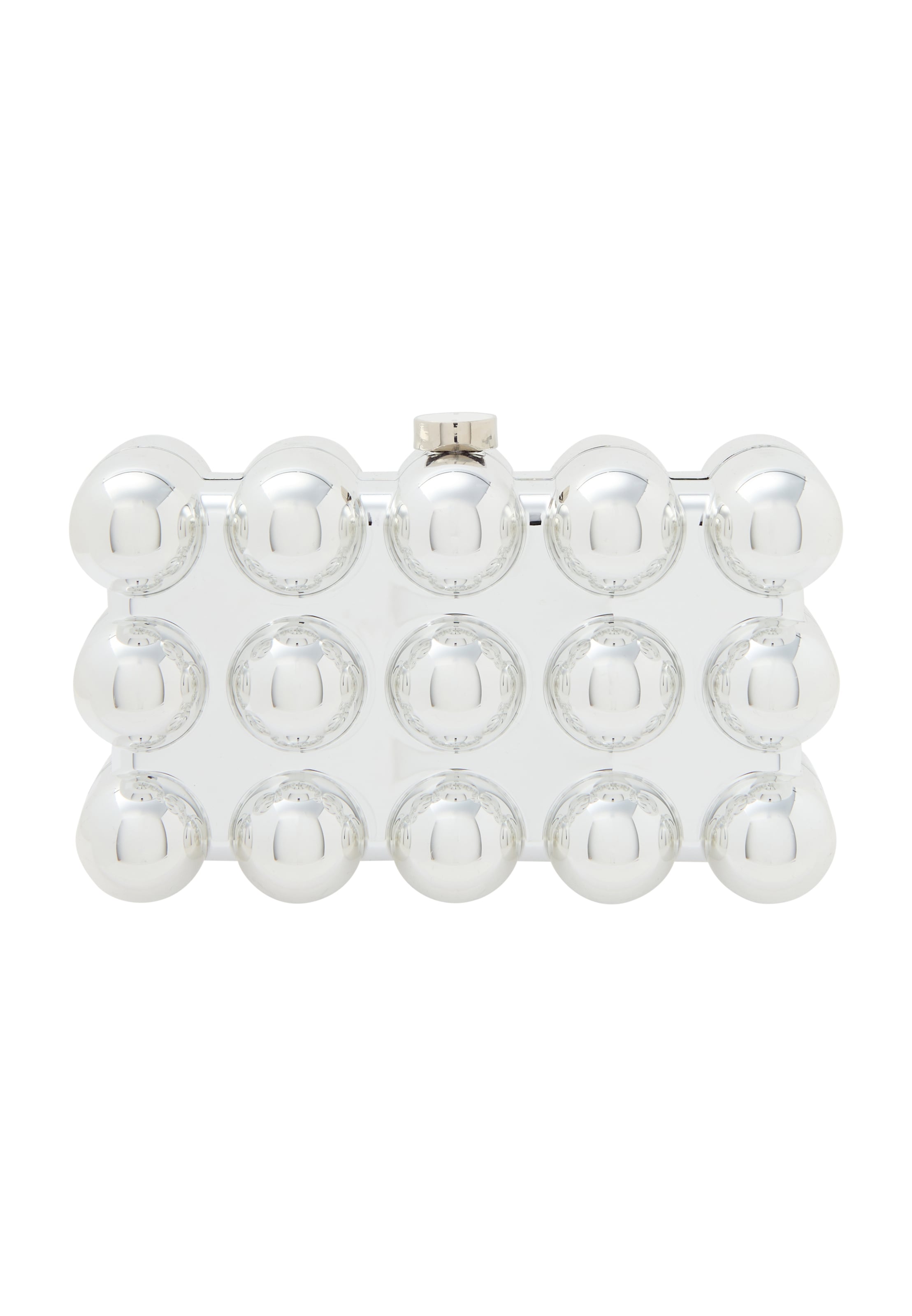 KRZY Клатч в Серебристый: спереди