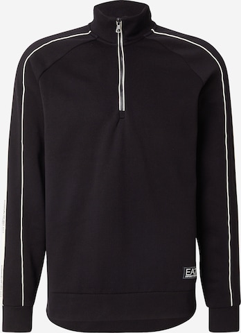 Sweat-shirt EA7 Emporio Armani en noir : devant