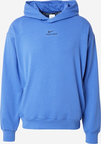 NIKE Спортивный свитшот 'NPT' в Синий: спереди
