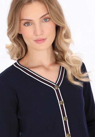 DreiMaster Maritim Gebreid vest in Blauw