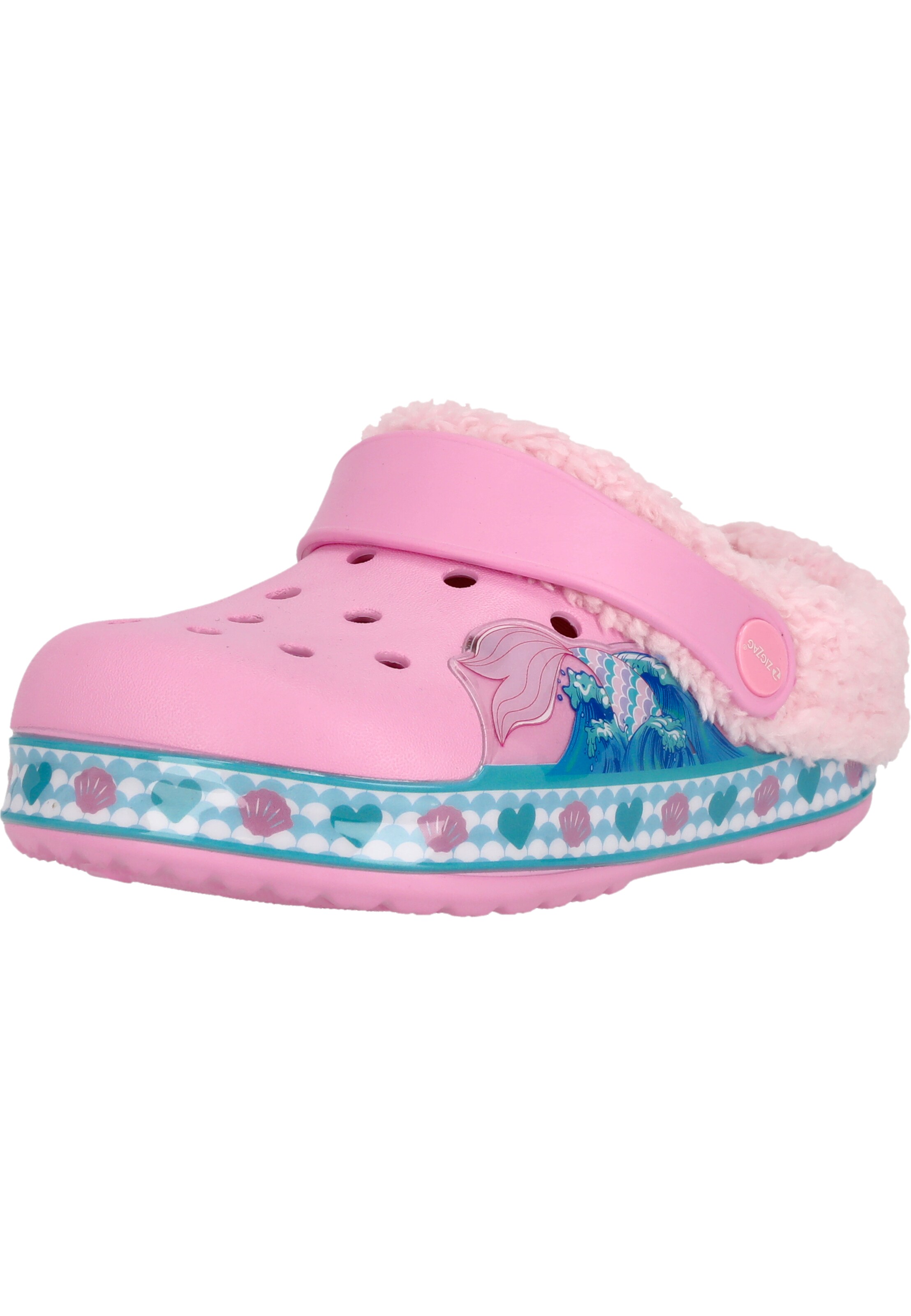 ZigZag Huisschoenen in Roze: voorkant